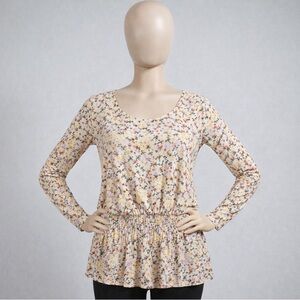 Luna Floral Peplum Top – Size Large – New with tag